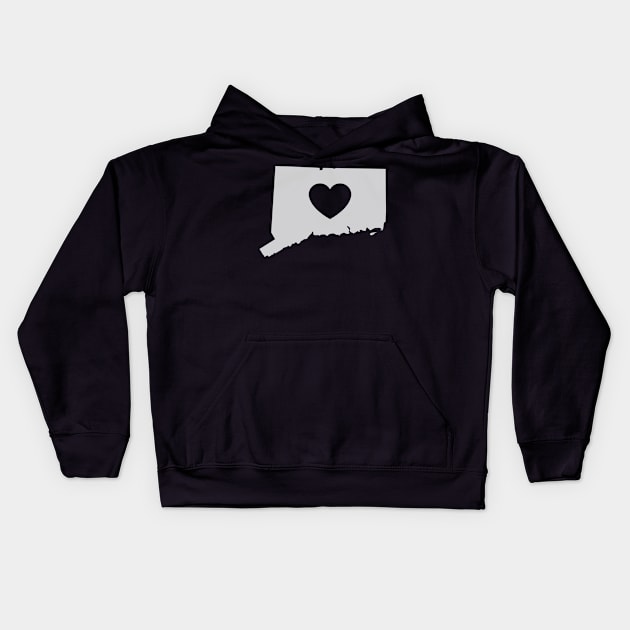 Connecticut Love Heart Kids Hoodie by helloshirts